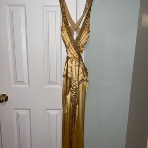 Elegant Gold Prom Dress